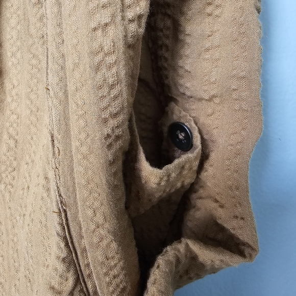 Maeve x Anthropologie Oversized Side-Slit Relaxed Tunic in Light Brown, XS - Picture 10 of 14